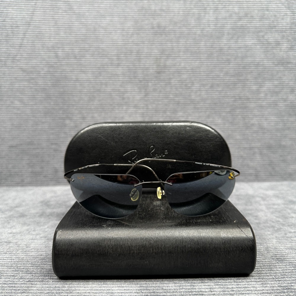 Maui Jim Sport MJ-501-02 Titanium Rimless Y2K Sunglasses Polarized Grey Japan